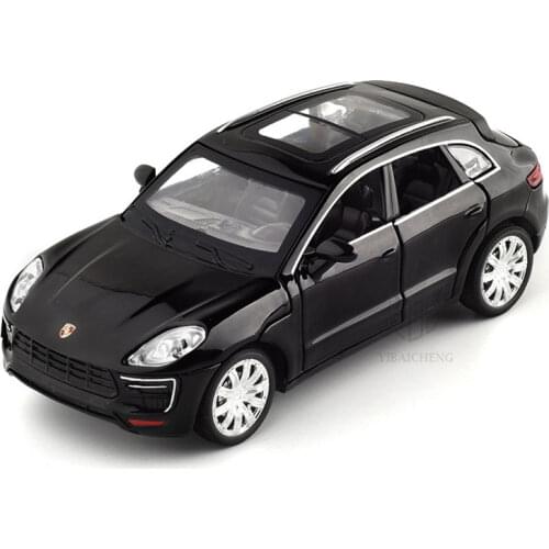 1/32 Macan SUV Alloy Car Model Diecast Vehicles Metal Toy Children Simulation Macan Toys For Children With Light 6 Doors Opened