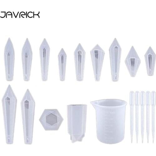 1 Set Crystal Epoxy Resin Mold Pendulum Casting Silicone Mould Handmade DIY Crafts Earring Necklace Pendant Jewelry Making Tools