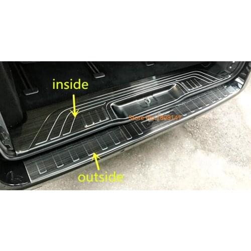 For Mercedes Benz Vito W447 2017 2018 2019 car stick Back Rear Pedal Door Scuff Plate outside Threshold Trunk trim 1pcs