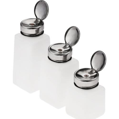 1Pc 120ml/180ml/250ml Empty Pump Liquid Alcohol Press Nail Polish Remover Cleaner Bottle Dispenser Make-Up Refillable Container