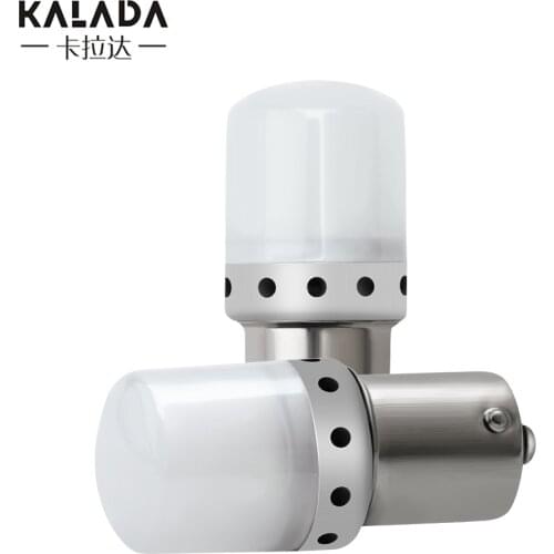 2pcs Canbus 1156 P21W BA15S 3030 Car led Lights 1157 P21/5W BAY15D Turn signal lamp Stop Brake Light Pure White Bulb 12V