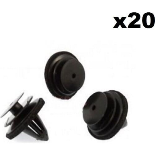 20x Plastic Trim Clips for Door Cards, Fascia & Trim Covers- Fit Various For Nissan