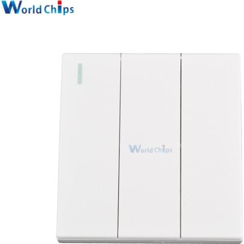 433Mhz Wireless Wall Button Smart Switch Panel Transmitter 1/2/3 Channel Light Remote Control For Smart Home