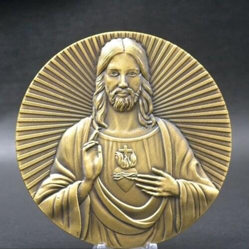 80mm Last Supper of Jesus High Relief Commemorative Coin Gift Lucky Challenge Coin