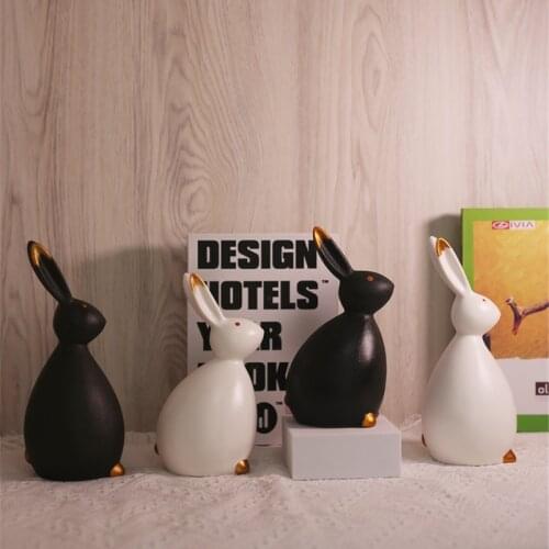 Porcelain Rabbit Ornaments Aesthetic Home Decor Kawaii Room Decor Ceramic Rabbit Home Decoration Girl Room Decoration For Home