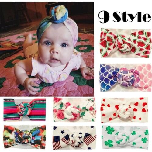 Headwear 2019 Brand Cute Baby Girls Toddler Flower Headband Headwear Hair Bow Knot Accessories