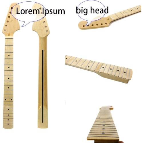 S40 Clear Paint MAPLE Guitar Neck 22Fret 25.5inch MAPLE Fretboard Dot Inlay DIY Guitar
