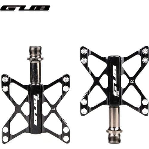 GUB 009Aluminum Alloy Bike Pedals For MTB Non-slip Bicycle Pedal 3 Bearing Flat Platform Antiskid Cycling Pedal Riding Bike Part