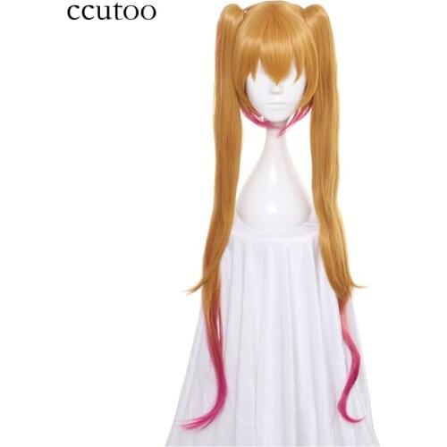 Ccutoo Miss Kobayashis Dragon Maid Tooru 95cm Long Straight Golden Mix Synthetic Hair Cosplay Costume Wigs