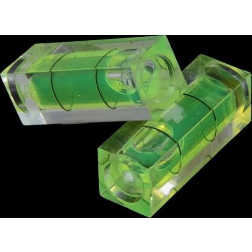 2PCS 10*10*29 Mm Square Spirit Level Bubble With Magnetic Stripe / 1PC Bubble Spirit Degree Mark Surface Level Measuring Tool