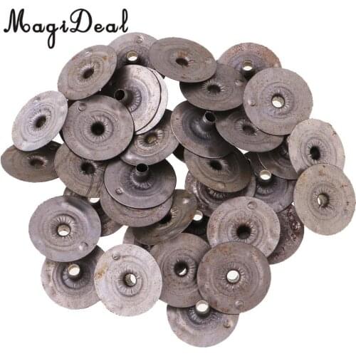 MagiDeal 200 Pieces Metal Candle Wick Sustainers Tabs Base Candle Making for Wick Sticker and Wicks 12.5x3mm