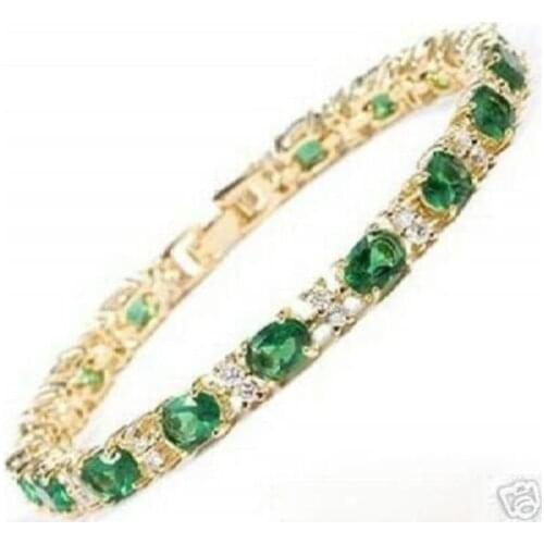 New natural zircon bracelets 6 x8mm 7.5 "red green purple blue and yellow