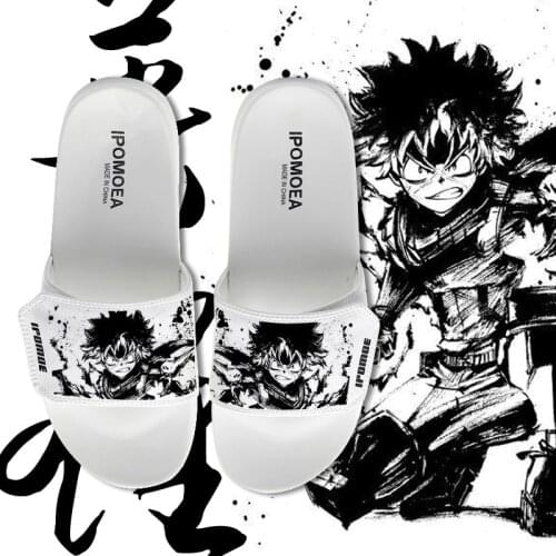 My Hero Academia Cosplay Shoes Slippers Men/Women Midoriya Izuku Bakugou Katsuki Flip Flops Casual Summer Chaussures