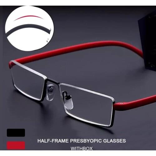 2021 fashion Half-frame anti-radiation/blue light reading glasses womens mens hyperopia glasses +1.0 +1.5 +2.0 +2.5 +3.0 +4.0