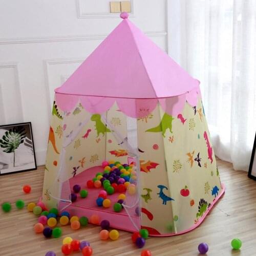 Children Tents Cartoon Dinosaur Double Door Kids Play Game Activity Portable Foldable Ball Pool Indoor Toy For Boys Girls Gift