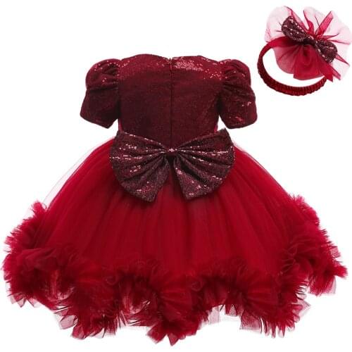 LZH Newborn Christmas Dress Infant Embroidery Birthday Party Princess Dress Baby Solid Color Dresses for Baby Girls Clothing