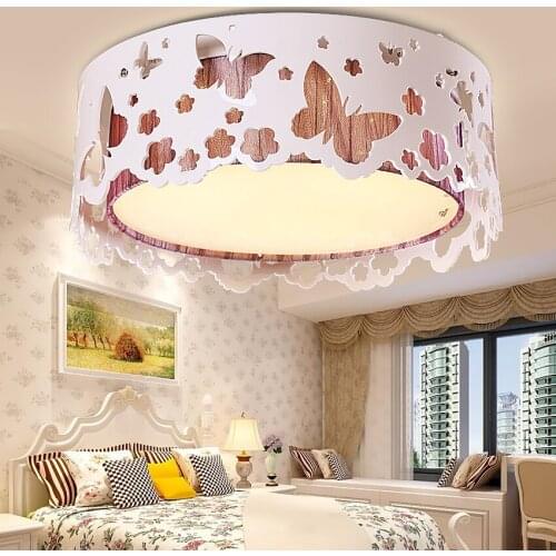 Ceiling Lights romantic acrylic garden butterfly bedroom lamp round modern minimalist led ceiling lights ZL24