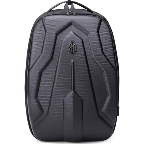 Fashion large-capacity backpack mens trendy backpack street hard shell multi-function computer bag water-repellent school bag