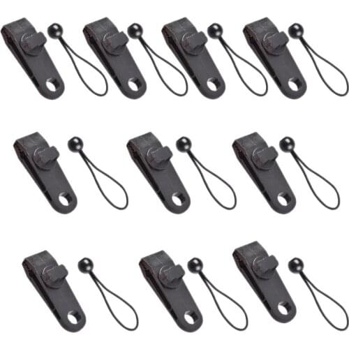 Top!-10Pcs Tarp Clips and 10 Pcs Bungee Cords, Bungee Cord Clips Tie Down Clamps Tarp Clips Heavy Duty Lock Grip Accessories