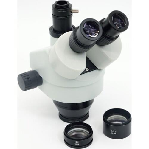 FYSCOPE 3.5X-90X Trinocular Zoom Stereo Microscope Head Simul Focal Microscope 50/50 Split Microscope