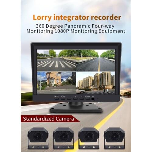 7/10 Inch Screen Truck DVR Monitor AHD 1080P High Definition Night Vision Reverse Backup Recorder Dash Camera For Bus Truck Car