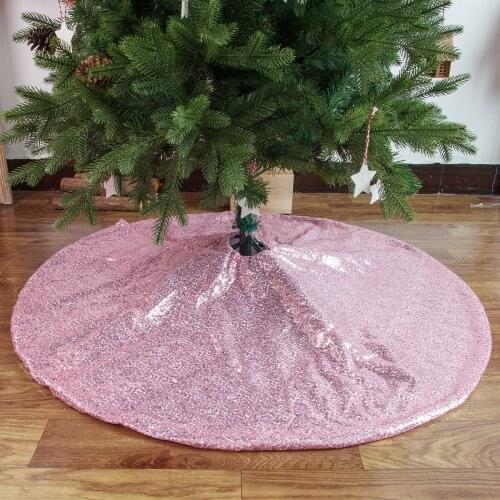 Christmas Tree Skirts Sparkly Tree Skirt Fabric Carpet Round Gold Sequin Christmas Tree Mats Beautiful Photography Tree Decor