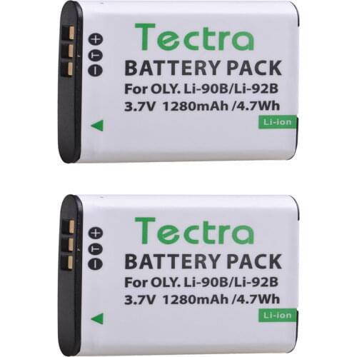2PCS Li-90B Li90B Li-92B Battery for Olympus Tough TG-6 TG-5 TG-Tracker SH-1 SH-2 SP-100 IHS Tough TG-1 TG-2 Camera Battery