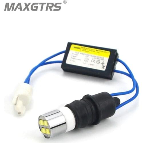 2X T10 194 W5W CREE Chip White 4-SMD 20W With Lens Canbus No Error Bulbs DRL Car Interior Wide Reverse Source Light For Benz BMW