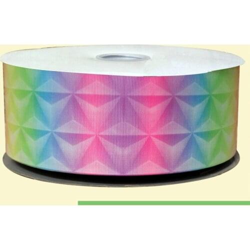 3" inch 75 mm 7.5 cm light color with diamond shape free shipping printed grosgrain ribbon for gift packing