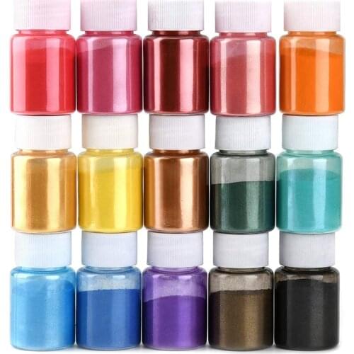 4pc/lot Mica Powder Pigment Powder Epoxy Resin With Pearlescent Pearl Luster Resin Glue For DIY Handmade Jewelry Slime Making