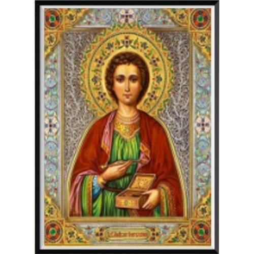 5d Diamond Painting Religious Figure Round Diamond Cross Stitch Style Imitation Diamond Embroidery Home Decoration