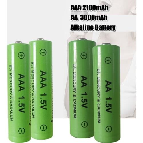 AA + AAA rechargeable AA 1.5V 3000mAh/1.5V AAA 2100mah Alkaline battery flashlight toys watch MP3 player replace Ni-Mh battery