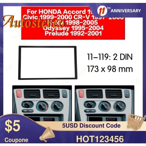Car radio Frame Panel for Honda Accord 1990-2002 Civic 1999-2000 CRV 1997-2006 HRV 1998-2005 Auto Stereo Panel kit