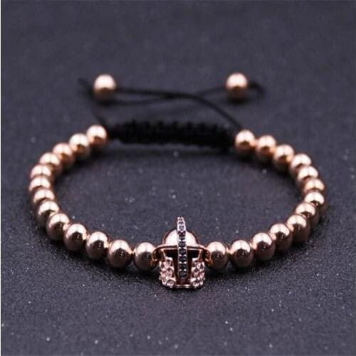 2019 6MM Healthy Hematite Bracelets Elastic Helmet Hologram Energy Fashion Bracelet Homme Gift For Men