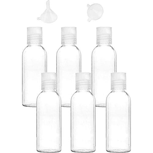 Lotion Dispenser Bottle Rotate 6pcs 100ml Portable Transparent Empty Spray Bottles Plastic Refillable Bottling