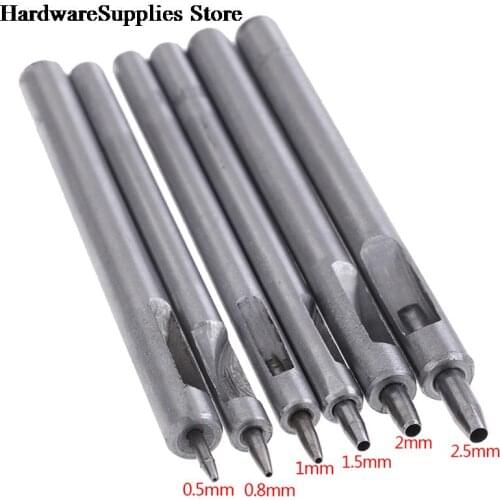 DIY Handmade Belt Punching Leather Hole Punch Hollow Drilling Tools Leather Handicraft Puncher Set 0.8mm-2.5mm