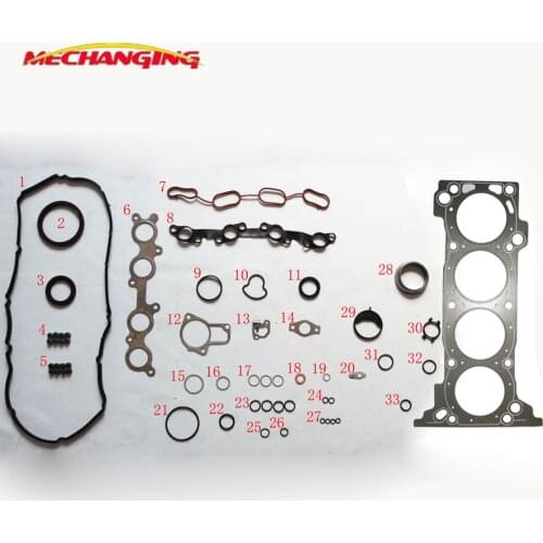 FOR TOYOTA KIJANG INNOVA (_TGN4_, _KUN4_) 2.0 1TRFE Engine Rebuilding Kits Engine Parts Full Set Engine Gasket 04111-75990