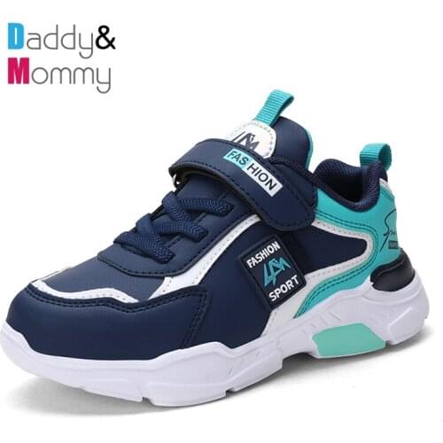 Leather Boys Kids Shoes Sport Children Sneakers Brand Running Girls Casual Shoes Outdoor Walking Tennis Sneakers Hook&Loop New