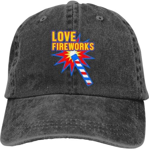 Love Fireworks Firecracker Pyro Pyrotechnics Gift Baseball Cap cowboy hat Peaked cap Cowboy Bebop Hats Men and women hats