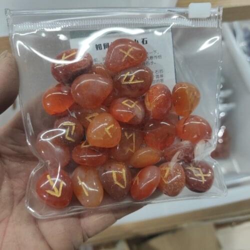 A pack Natural Crystal Runes Stones Irregular Divination Agate Rune Fortune-telling Reiki Healing Meditation Gift Decor