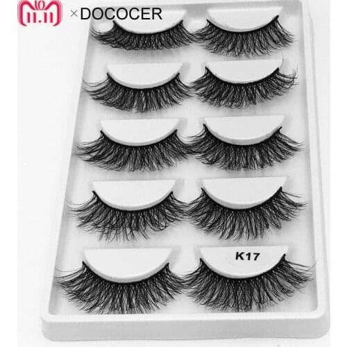 NEW 5 pairs mink eyelashes natural false eyelashes 3D mink lashes makeup soft fake eyelash extension hand made fake eyeashes