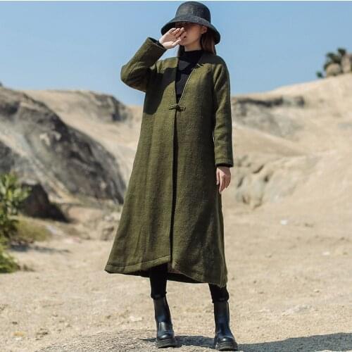 New winter product large size loose all-match woolen coat ladies woolen coat