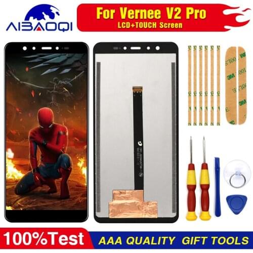 New original Touch Screen LCD Display LCD Screen For Vernee V2 pro Replacement Parts + Disassemble Tool+3M Adhesive