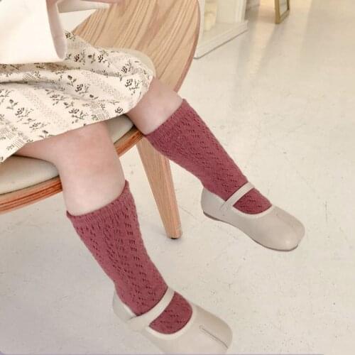 0-7 Years Children Socks Baby Boys Girls Sock Knee High Cotton Toddler Long Socks For Kids Hollow Out Cute Newborn Infant Sock