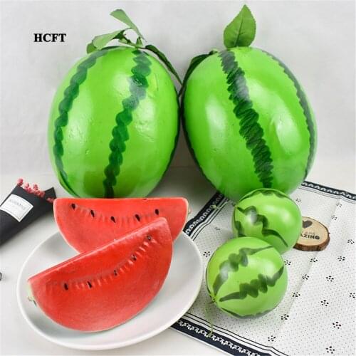Home hotel restaurant Shop Store festive decorations props faux Artificial Simulation Watermelon fake Fruit model toys