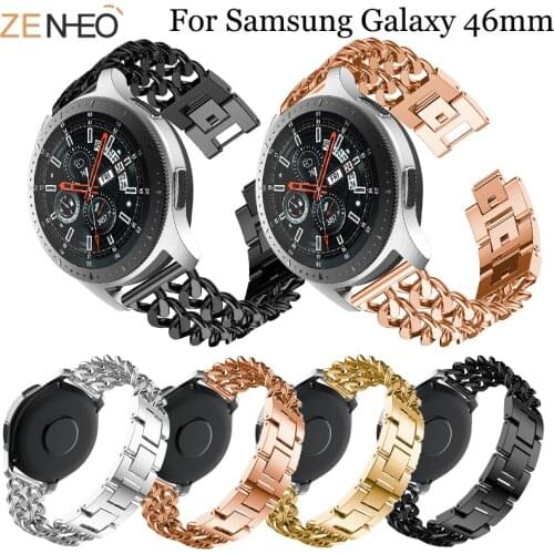 22mm stainless steel Straps Watchband Wristband For Samsung Gear S3/Galaxy 46mm/For Huawei Watch GT GT2 Smart Wriststrap