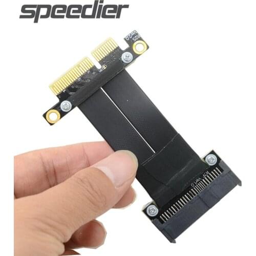 SFF-8639 (U.2 Interface) NVME To PCI Express 3.0 x4 Riser Cable Adapter U.2 NVME SSD 180 Degree Splint Vertical Extension Cable