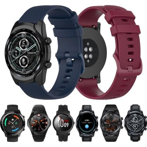 Replacement Strap For Ticwatch Pro 3 GPS Band Bracelet For Ticwatch Pro 2020/GTX/E2/S2 Silicone Wristband SmartWatch Accessories