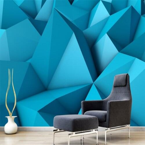 Custom modern 3d photo wallpaper 3d non-woven murals wallpaper simple 3d geometric design tv sofa background wall home decor