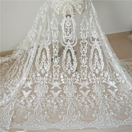 Special fabric lace embroidery fabric DIY for wedding dress